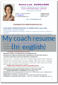 vignette coach resume